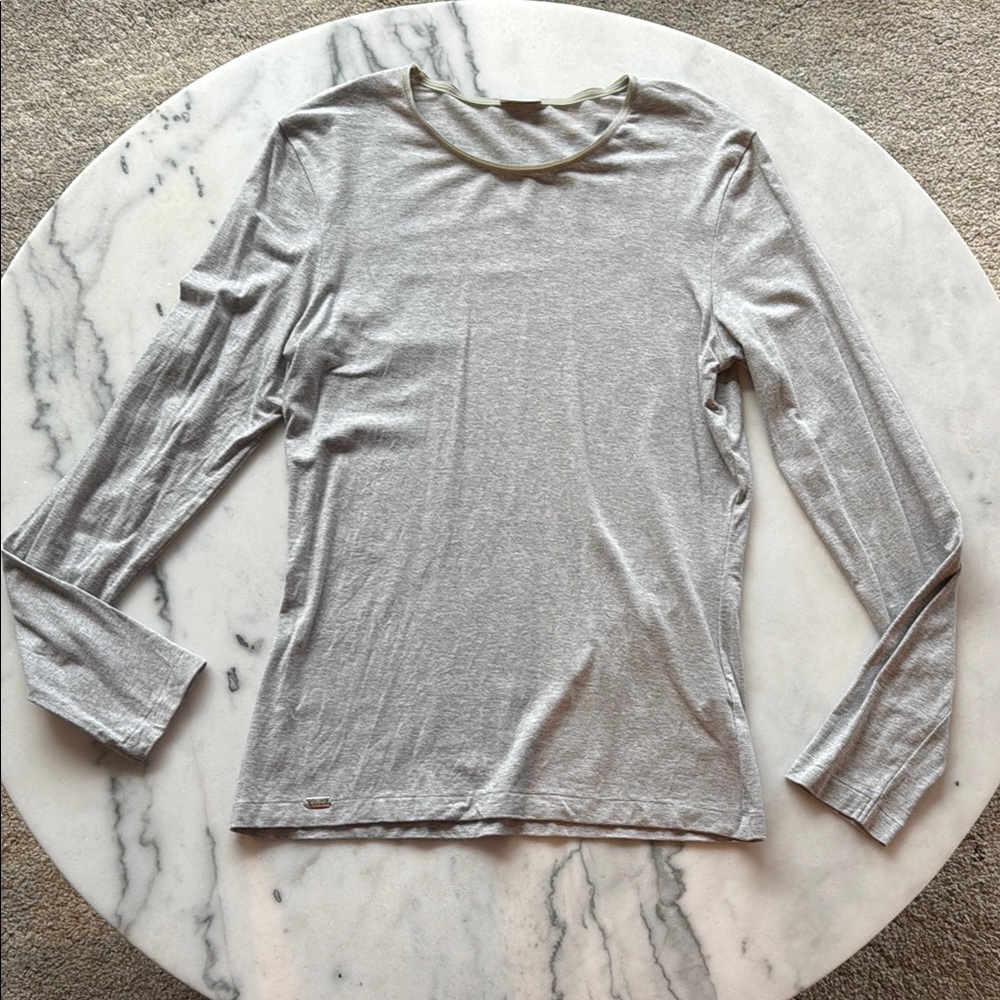 Studio La Perla Gray Fitted Long Sleeve Shirt